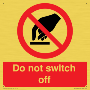 Do not switch off 